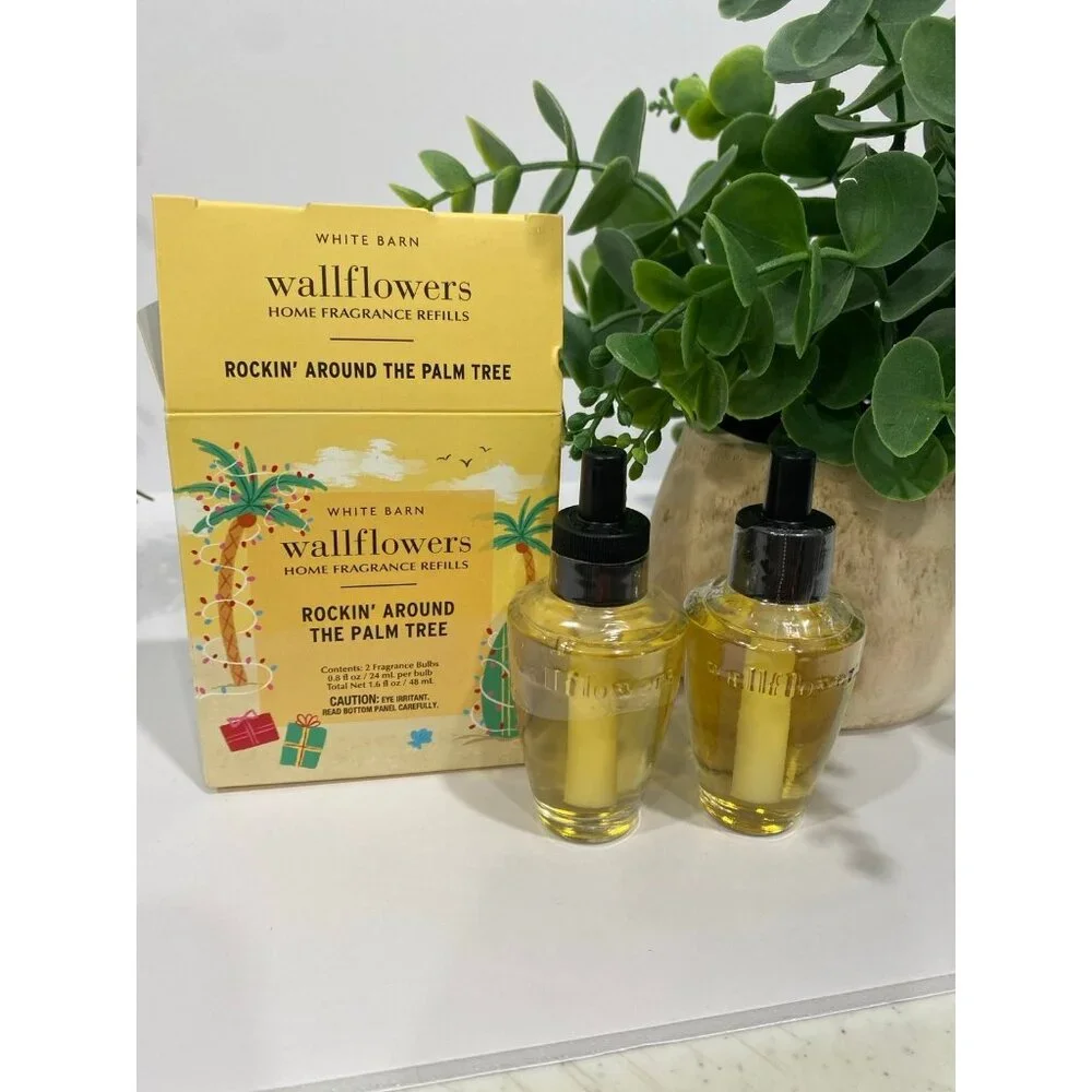Bath & Body Works “Rockin’ Around the Palm Tree” 2 NEW Wallflower Refills